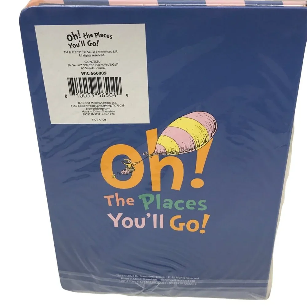 Dr Seuss Oh! The Places You'll Go Journal Lined 60 Sheets New In Package